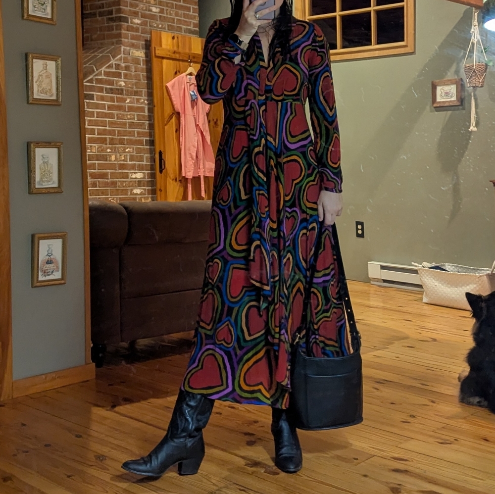 FARM Rio Vibrant Heart Long Sleeve Dress - Picture 10 of 12